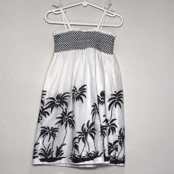 Janie and Jack Girl’s Black & White Palm Tree Sundress Dress Size 2T - Picture 7 of 7